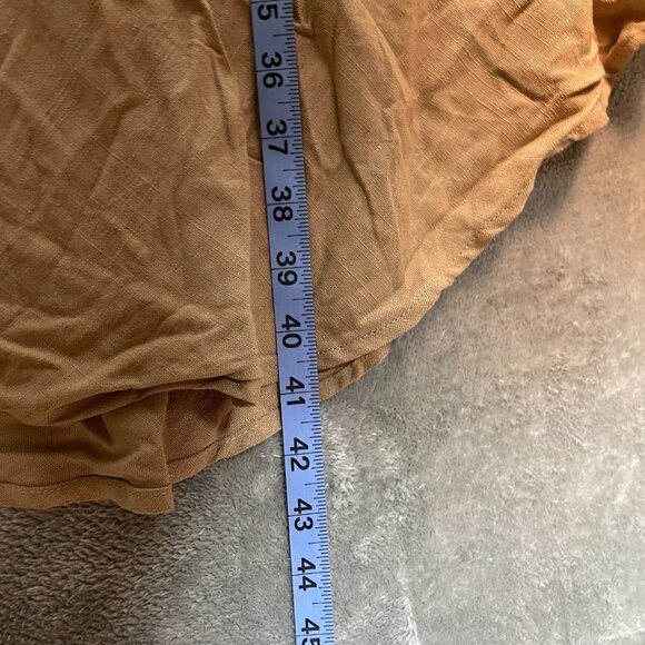 Missguided Women Boho Lagenlook Peasant Pull On Maxi Skirt Linen Blend M NWT Tan - Picture 7 of 9